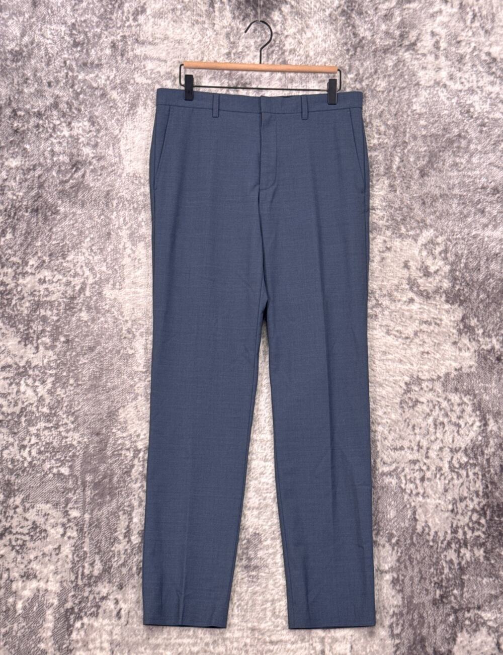 J Crew Thompson Pants Four Season Wool Blend 31 x 32 Mens Blue Trouser